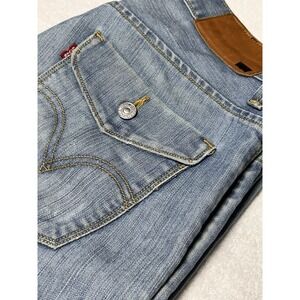 Levi's 514 Jeans Straight Fit Mens 31 X 32 Blue Denim Flap Pockets Zip Fly